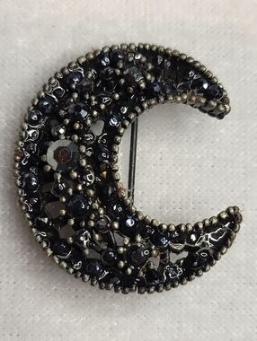 Vintage-style AAI Crescent Moon Brooch
